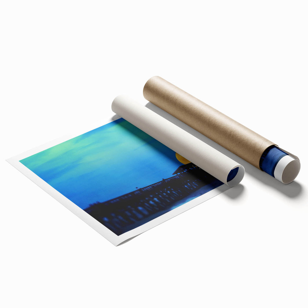 Extra large rolled print of a South Carolina landscape with vibrant floral elements in pastel shades.
