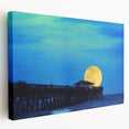Stretched canvas depicting a serene South Carolina landscape in soft green and blue hues, ideal for kitchen wall art.