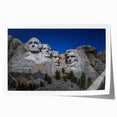 Rolled print of Mt. Rushmore with muted earth tones, ideal for art wall dining room placement.