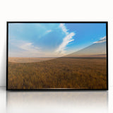 Large abstract wall art depicting South Dakota scenery in black and white tones, framed acrylic.