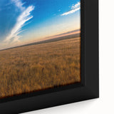 Extra large black wall art featuring a textured South Dakota scenery on a framed canvas, with colorful art accents.