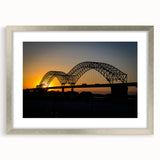 Textured abstract art print of Memphis skyline in muted gray and blue tones on a framed silver mat, ideal for bedroom art.