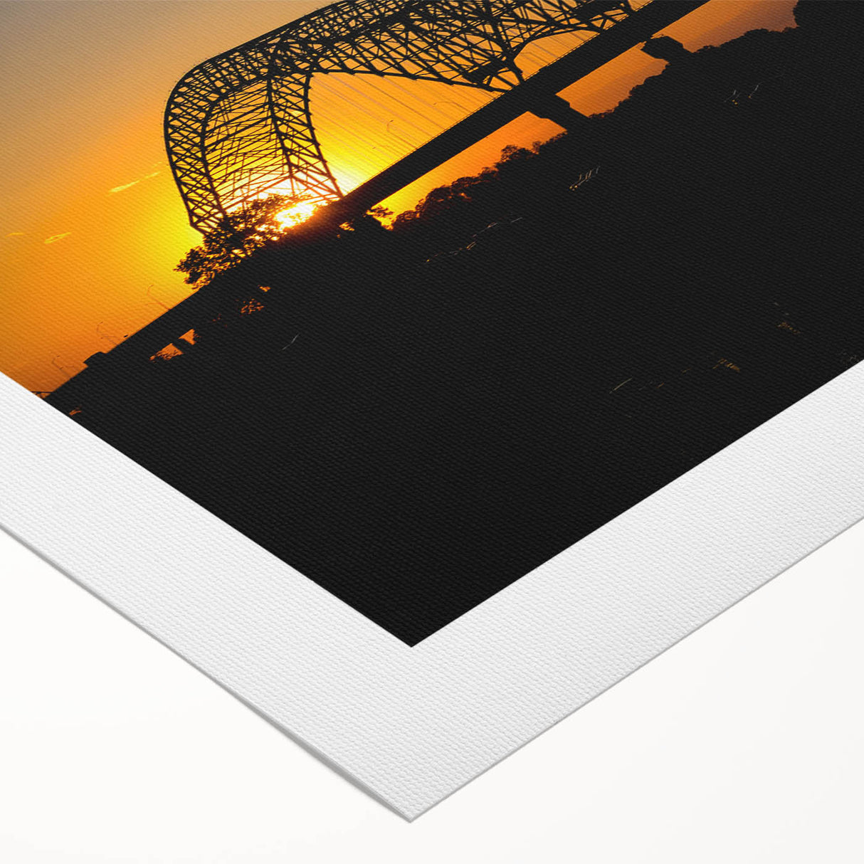 Art deco poster featuring a stylized Memphis skyline in muted gold and navy tones on rolled canvas.