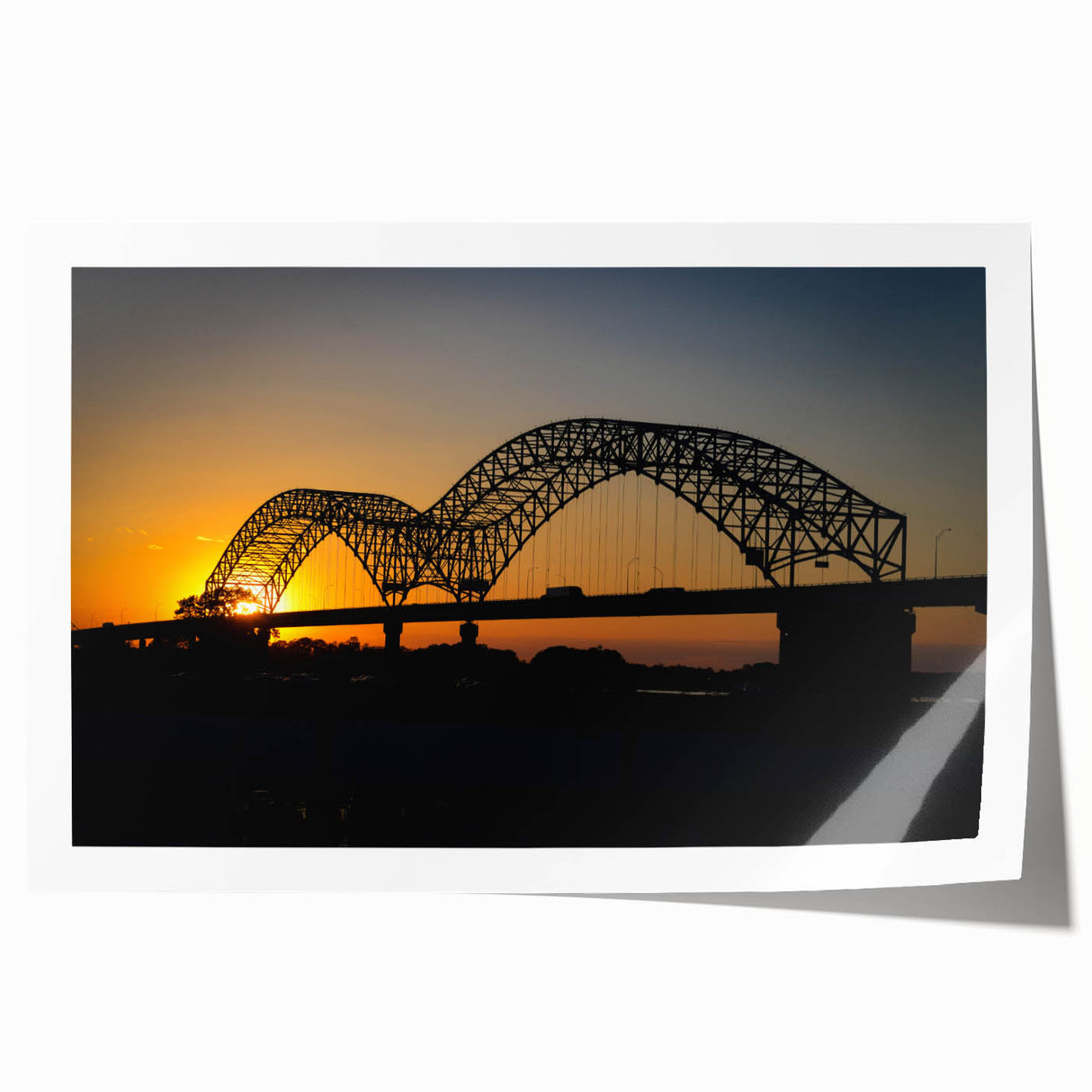 Extra large rolled print of Memphis skyline with soft pastel colors, suitable for dining room wall art.