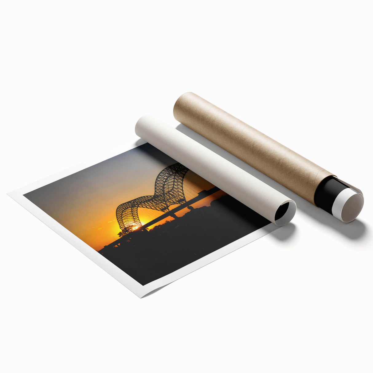 Extra large rolled print of Memphis scenery with vibrant floral elements, ideal for classy bathroom wall art.