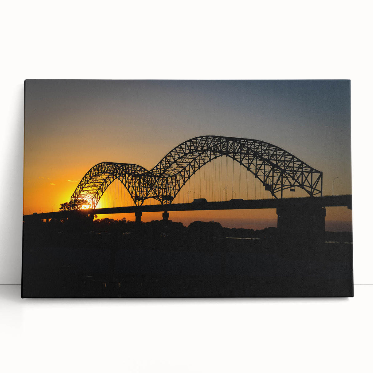 Black and white stretched canvas of Memphis skyline, ideal for kitchen wall art or bedroom ambiance.