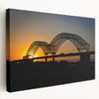 Memphis, Tennessee skyline in muted gray tones on a large stretched canvas, ideal for kitchen wall art.