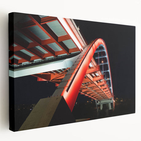 Large canvas print of Nashville skyline in muted earth tones, suitable for kitchen wall art.