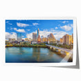 Extra large rolled print of Austin, Texas scenery in pastel shades, ideal for art wall dining room.