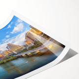 Extra large wall art featuring line art flowers in muted earth tones on a rolled print, ideal for large living room decor.