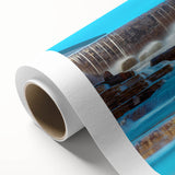 Art Deco style poster of San Antonio skyline in pastel shades on rolled canvas, ideal for nursery wall art.