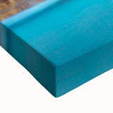 Black and white landscape art painting of San Antonio on stretched canvas, ideal for bedroom wall decor.