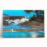 Black and white stretched canvas of San Antonio skyline, ideal for kitchen wall art or bedroom decor.