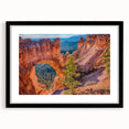 Extra large framed wall art depicting an abstract Bryce Canyon scene in vibrant, textured colors.
