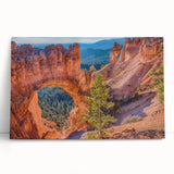 Landscape print of Bryce Canyon in black and white on stretched canvas, ideal for kitchen wall art.