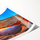 Extra large rolled print of a Utah Canyonlands scenery, with earthy red and orange tones.