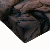 Large black and white landscape art painting of Canyonlands on stretched canvas, ideal for bedroom wall art.