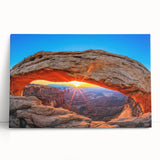 Black and white image of Canyonlands on stretched canvas, suitable as large kitchen wall art or for bedroom ambiance.
