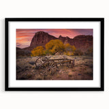 Extra large framed wall art of an abstract depiction of Capitol Reef in Utah.