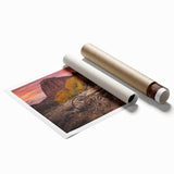 Extra large rolled print of Capitol Reef with muted earth tones, ideal for classy bathroom wall art.