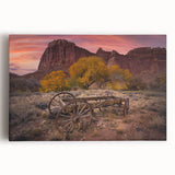 Black and white large art print of Capitol Reef, Utah on stretched canvas, ideal for kitchen wall art.