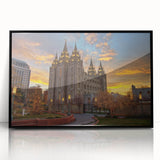 Large abstract wall art of Salt Lake City in muted gray tones, framed in black acrylic, suitable for modern decor.