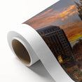 Art deco poster of Salt Lake City with pastel shades on rolled canvas, ideal for nursery wall art.