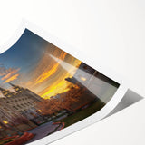 Extra large wall art featuring line art flowers in monochrome, printed on rolled canvas, ideal for large living room decor.