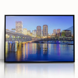 Large abstract wall art depicting a vibrant Virginia landscape on a framed acrylic panel, ideal for modern art wall decor.