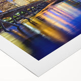 Art deco poster of Virginia scenery in muted earth tones on rolled canvas, suitable for dining room wall art.