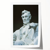 Rolled print of Washington D.C. scenery featuring the Lincoln Memorial in muted earth tones, ideal for art wall dining room.