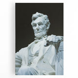 Black and white stretched canvas of the Lincoln Memorial, ideal for kitchen wall art.