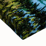 Black and white landscape art painting of Mount Rainier on large stretched canvas, ideal for bedroom wall decor.