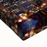 Large art of Seattle skyline in black and white on stretched canvas, suitable for bedroom wall decor.