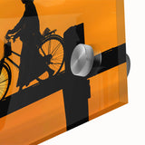 Large abstract wall art of West Virginia scenery in muted earth tones on acrylic glass, suited for dining room ambiance.