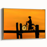 Framed canvas landscape art painting of West Virginia hills in muted earth tones, ideal for bedroom wall art.