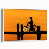 Vintage poster art of West Virginia scenery on a framed canvas, featuring colorful art in extra large size.