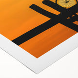 Art deco poster of West Virginia scenery in muted green and blue tones on rolled canvas, suitable for dining room wall art.