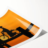 Extra large wall art featuring line art flowers in muted earth tones on a rolled print, ideal for large living room decor.