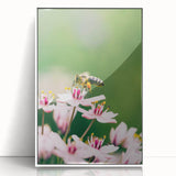 Modern art wall decor featuring an art deco style spring scene in pastel shades, framed acrylic, ideal for nursery wall art.