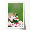 Spring floral art on rolled canvas, featuring soft pastel shades, perfect for dining room wall decor.