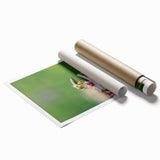 Extra large rolled print featuring spring-themed floral art in pastel shades.