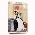 Vintage Vogue Cover Art - Elegant Retro Fashion Illustration Print