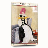 Vintage Vogue Cover Art - Elegant Retro Fashion Illustration Print