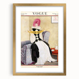 Vintage Vogue Cover Art - Elegant Retro Fashion Illustration Print