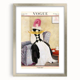 Vintage Vogue Cover Art - Elegant Retro Fashion Illustration Print