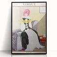 Vintage Vogue Cover Art - Elegant Retro Fashion Illustration Print