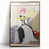 Vintage Vogue Cover Art - Elegant Retro Fashion Illustration Print