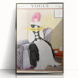 Vintage Vogue Cover Art - Elegant Retro Fashion Illustration Print