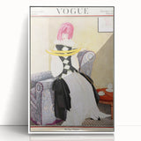 Vintage Vogue Cover Art - Elegant Retro Fashion Illustration Print